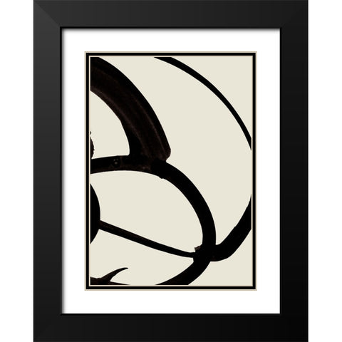 Atienne No2 Black Modern Wood Framed Art Print with Double Matting by Hobday, Dan