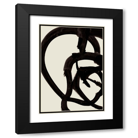 Atienne Black Modern Wood Framed Art Print with Double Matting by Hobday, Dan