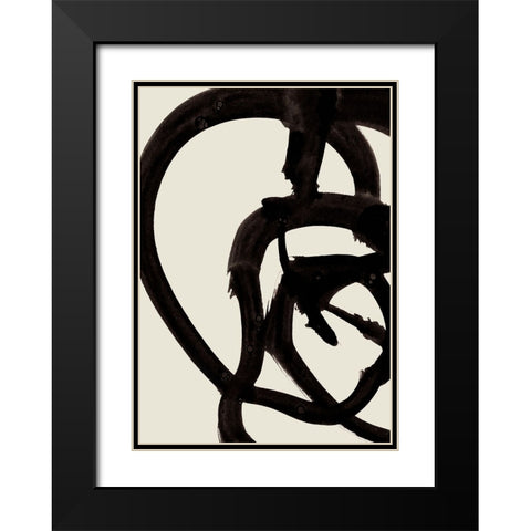 Atienne Black Modern Wood Framed Art Print with Double Matting by Hobday, Dan