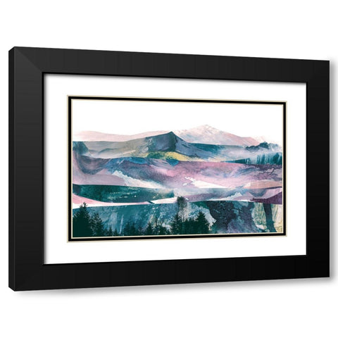 Views Black Modern Wood Framed Art Print with Double Matting by Hobday, Dan