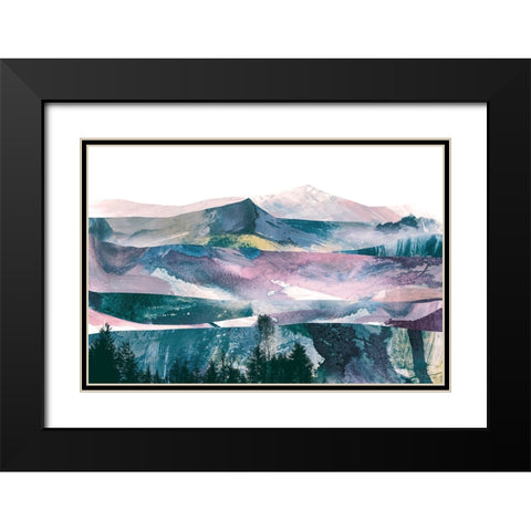 Views Black Modern Wood Framed Art Print with Double Matting by Hobday, Dan