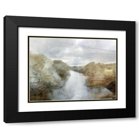 River Black Modern Wood Framed Art Print with Double Matting by Hobday, Dan