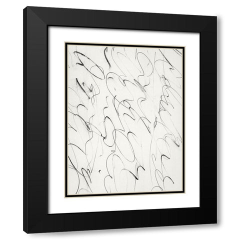 Script Black Modern Wood Framed Art Print with Double Matting by Hobday, Dan