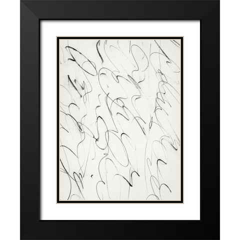 Script Black Modern Wood Framed Art Print with Double Matting by Hobday, Dan