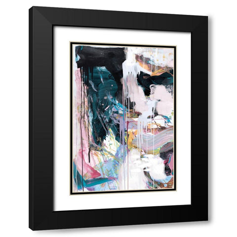 Statement No2 Black Modern Wood Framed Art Print with Double Matting by Hobday, Dan