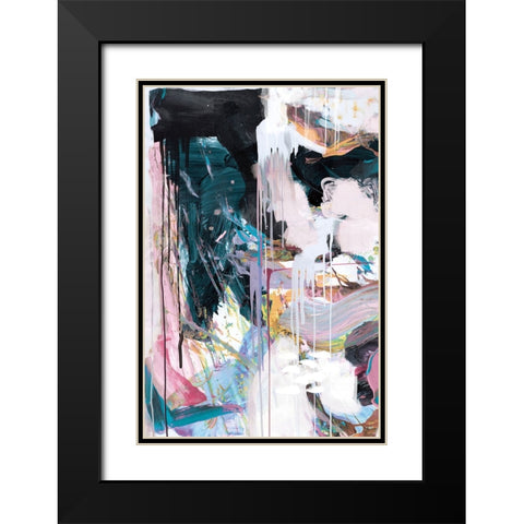 Statement No2 Black Modern Wood Framed Art Print with Double Matting by Hobday, Dan