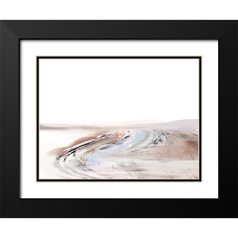 Creek Black Modern Wood Framed Art Print with Double Matting by Hobday, Dan