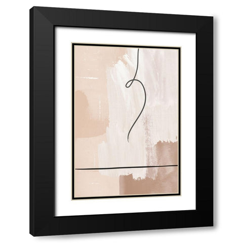 Creamy-3 Black Modern Wood Framed Art Print with Double Matting by Moss, Sally Ann