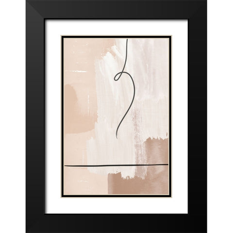 Creamy-3 Black Modern Wood Framed Art Print with Double Matting by Moss, Sally Ann