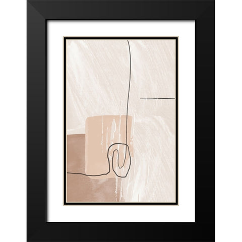 Creamy-1 Black Modern Wood Framed Art Print with Double Matting by Moss, Sally Ann