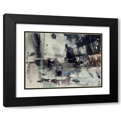 Crowded Black Modern Wood Framed Art Print with Double Matting by Hobday, Dan