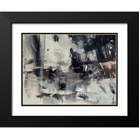 Crowded Black Modern Wood Framed Art Print with Double Matting by Hobday, Dan