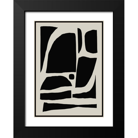 Pieces Black Modern Wood Framed Art Print with Double Matting by Hobday, Dan