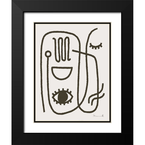 Get Going Black Modern Wood Framed Art Print with Double Matting by Hobday, Dan