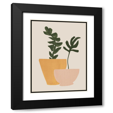 Planted Black Modern Wood Framed Art Print with Double Matting by Hobday, Dan