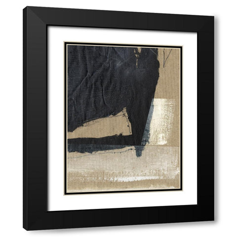 Texture Black Modern Wood Framed Art Print with Double Matting by Hobday, Dan