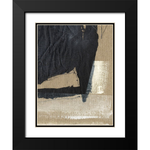 Texture Black Modern Wood Framed Art Print with Double Matting by Hobday, Dan