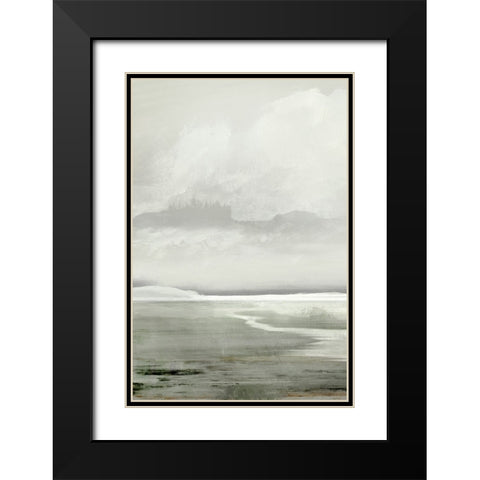 Lakes Black Modern Wood Framed Art Print with Double Matting by Hobday, Dan