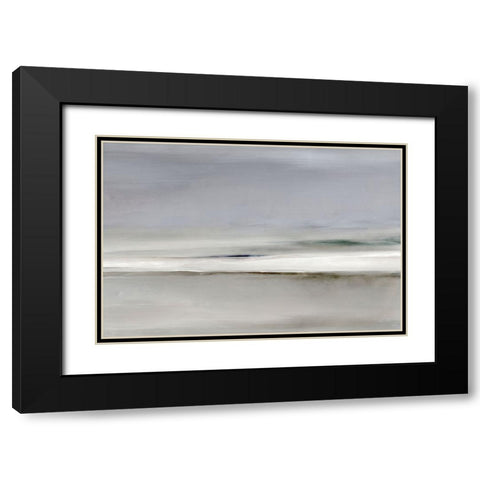 Horizon Black Modern Wood Framed Art Print with Double Matting by Hobday, Dan
