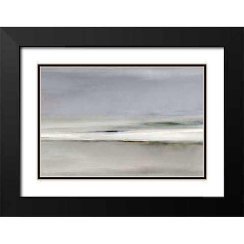 Horizon Black Modern Wood Framed Art Print with Double Matting by Hobday, Dan