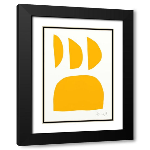 Paw Black Modern Wood Framed Art Print with Double Matting by Hobday, Dan