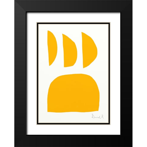 Paw Black Modern Wood Framed Art Print with Double Matting by Hobday, Dan