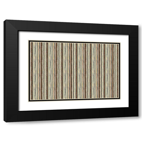 Pattern No 127 Black Modern Wood Framed Art Print with Double Matting by Treechild