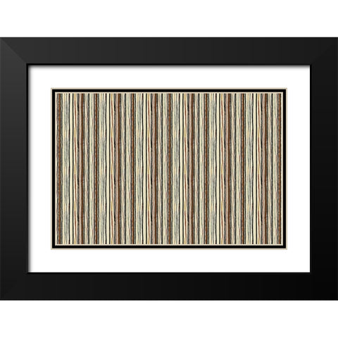 Pattern No 127 Black Modern Wood Framed Art Print with Double Matting by Treechild