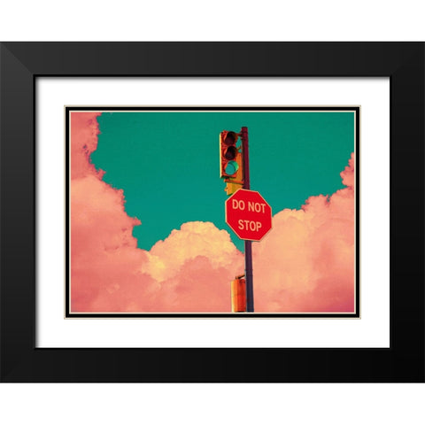 Do Not Stop Black Modern Wood Framed Art Print with Double Matting by Murray, Dekimbe