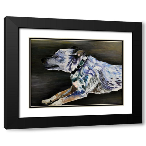 Mika Black Modern Wood Framed Art Print with Double Matting by Key and Sea