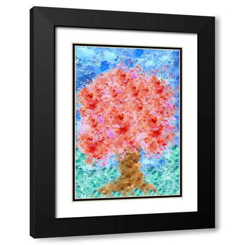 Nirvana tree Black Modern Wood Framed Art Print with Double Matting by Abdel Aal, Hussein