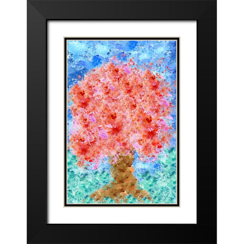 Nirvana tree Black Modern Wood Framed Art Print with Double Matting by Abdel Aal, Hussein