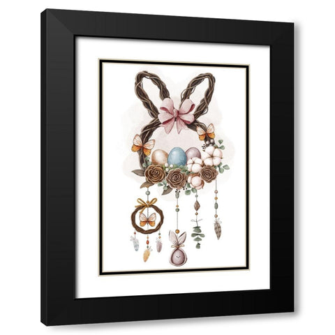 Dreamcatcher Easter Black Modern Wood Framed Art Print with Double Matting by Thai, Xuan