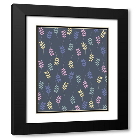 Scandi japandi flowers 2 Black Modern Wood Framed Art Print with Double Matting by Manovski, Sarah