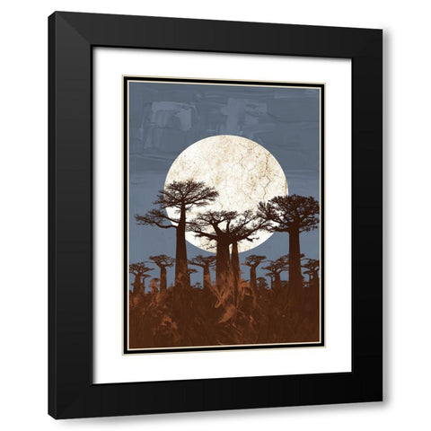 Onyesha Odili Black Modern Wood Framed Art Print with Double Matting by Roze, Fadil