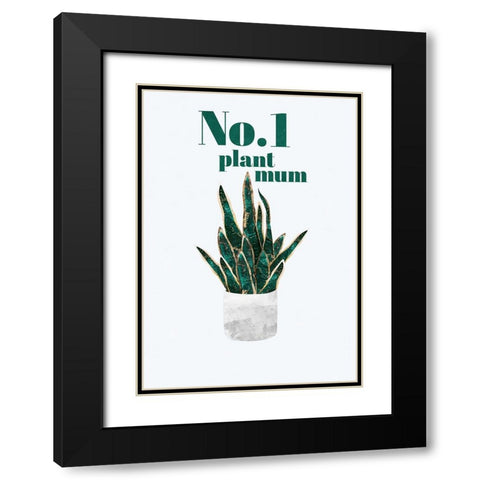 Plant typography quote text 3 Black Modern Wood Framed Art Print with Double Matting by Manovski, Sarah