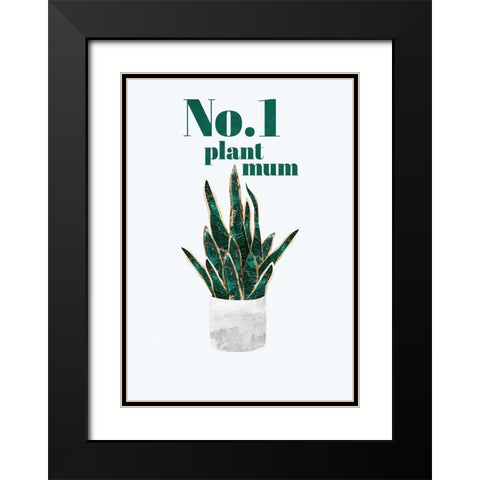 Plant typography quote text 3 Black Modern Wood Framed Art Print with Double Matting by Manovski, Sarah