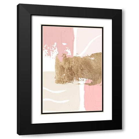 Pride of Pink-3 Black Modern Wood Framed Art Print with Double Matting by Moss, Sally Ann
