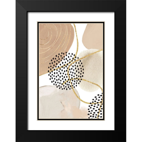 Jealous Beige-3 Black Modern Wood Framed Art Print with Double Matting by Moss, Sally Ann