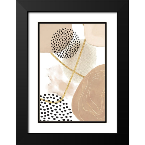 Jealous Beige-1 Black Modern Wood Framed Art Print with Double Matting by Moss, Sally Ann