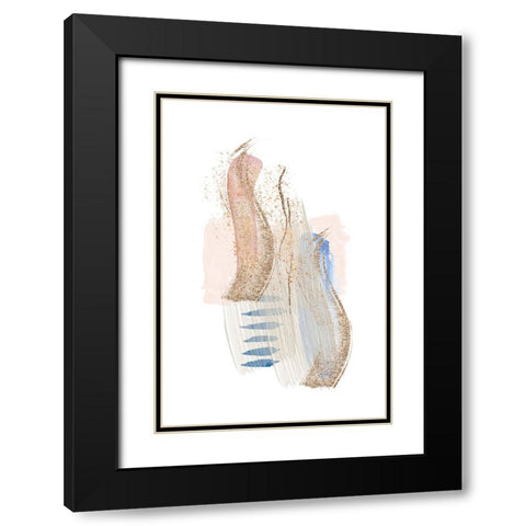 Soft Pink Blue 2 Black Modern Wood Framed Art Print with Double Matting by Ann Moss, Sally