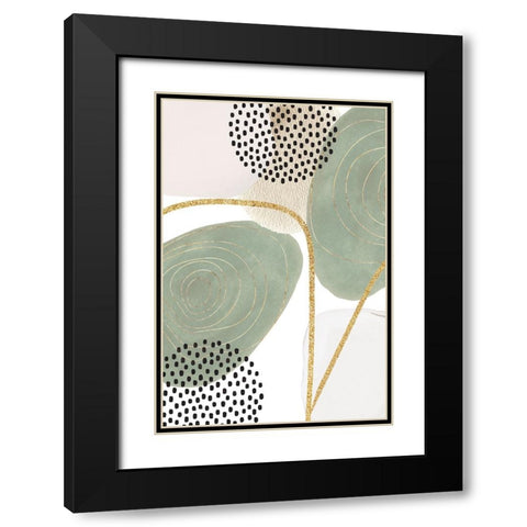 Calm green- 4 Black Modern Wood Framed Art Print with Double Matting by Ann Moss, Sally