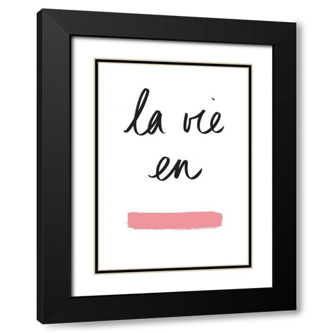 La Vie En Rose Black Modern Wood Framed Art Print with Double Matting by Bodart, Florent