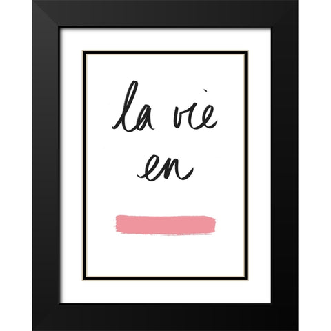La Vie En Rose Black Modern Wood Framed Art Print with Double Matting by Bodart, Florent