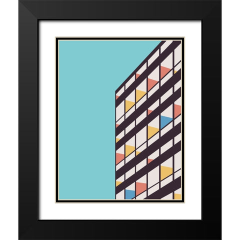 Corbusier Black Modern Wood Framed Art Print with Double Matting by Bodart, Florent