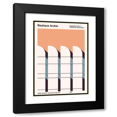 Bauhaus Archiv Black Modern Wood Framed Art Print with Double Matting by Bodart, Florent