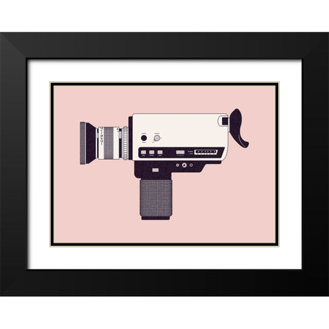 Super 8 Camera Black Modern Wood Framed Art Print with Double Matting by Bodart, Florent
