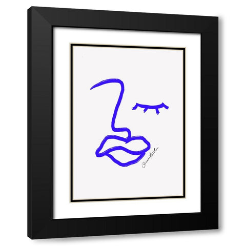 Abstract Face Black Modern Wood Framed Art Print with Double Matting by Fritsch, Athene