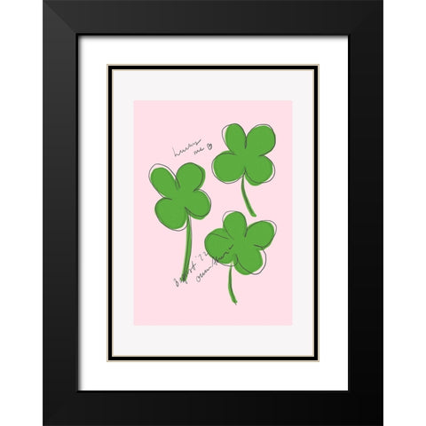 Lucky Me Black Modern Wood Framed Art Print with Double Matting by Fritsch, Athene