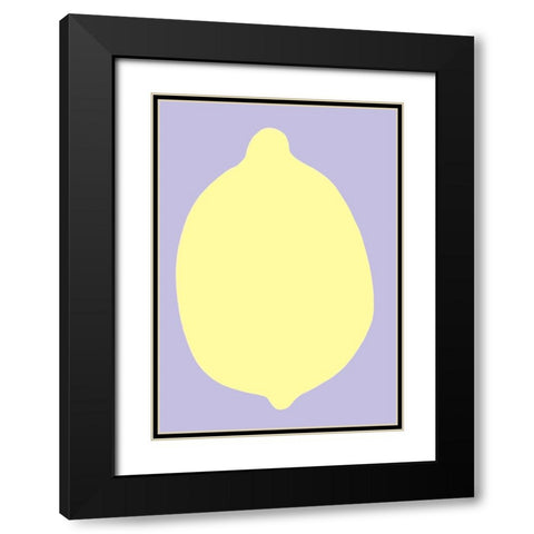 Lemon Black Modern Wood Framed Art Print with Double Matting by Fritsch, Athene